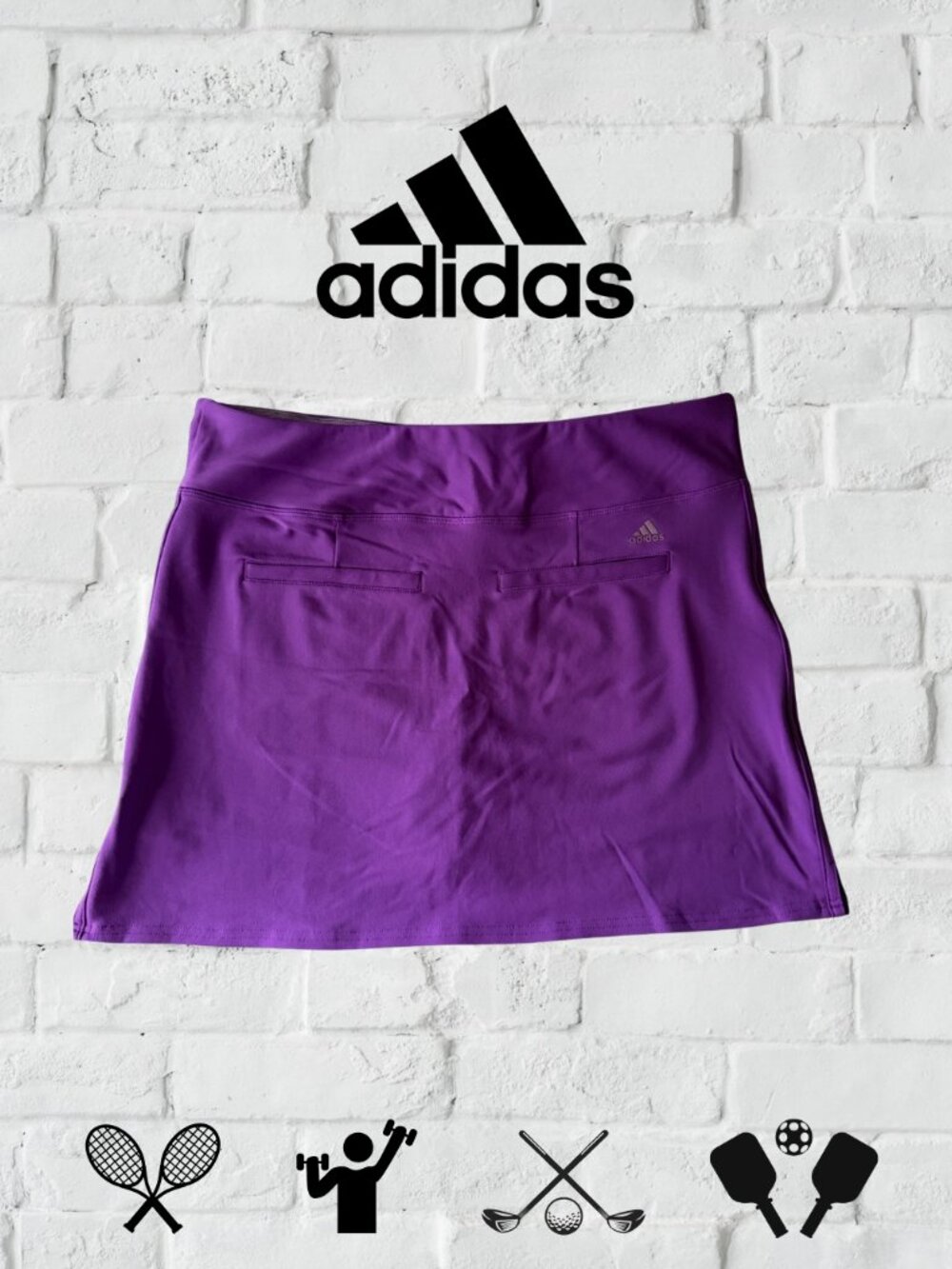 adidas Bright Purple Athletic Mini Skirt